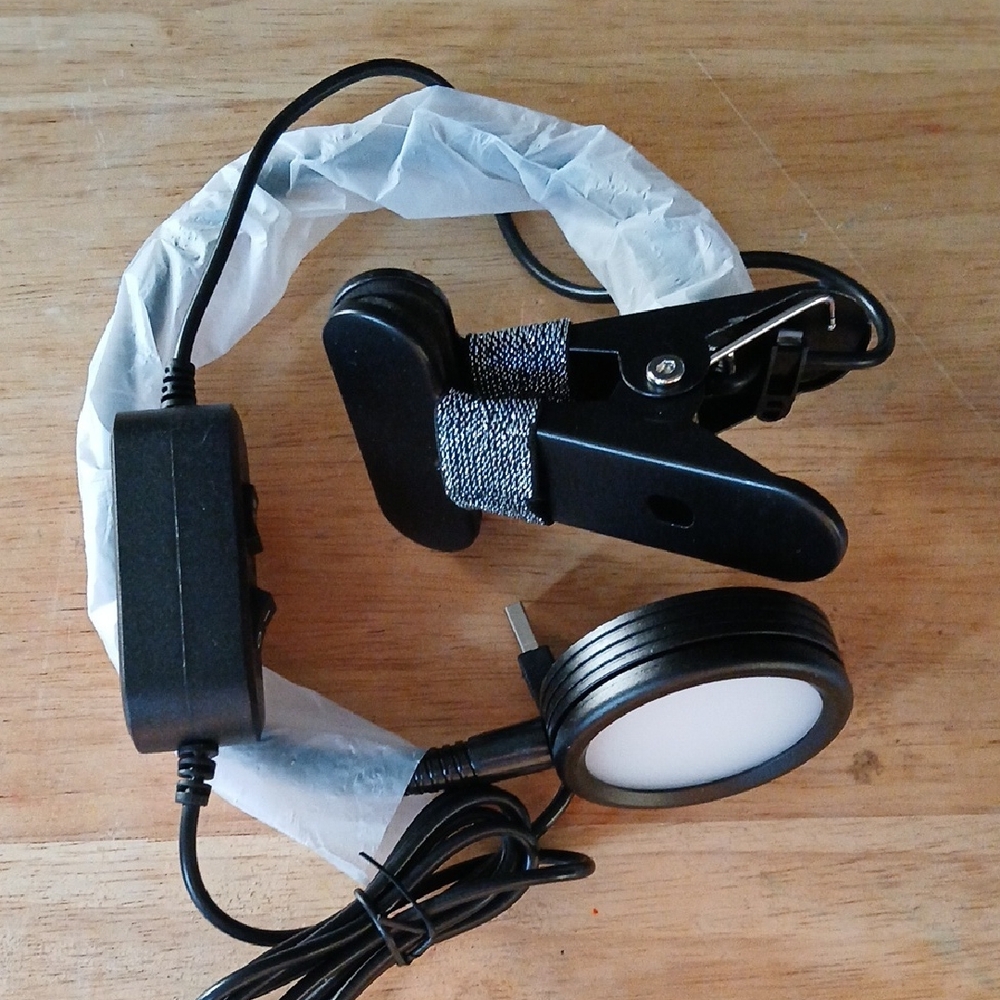 LED Clip-On Light in Black and White